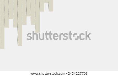 Realistic Geometrical shapes concept in paper style. Abstract brown paper cut geometric design background. Rectangle stripe shapes from top to bottom cover onr corner page. Empty space for custom text