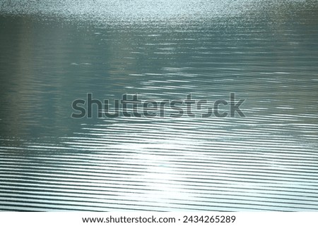 The ripples on the lake in the morning