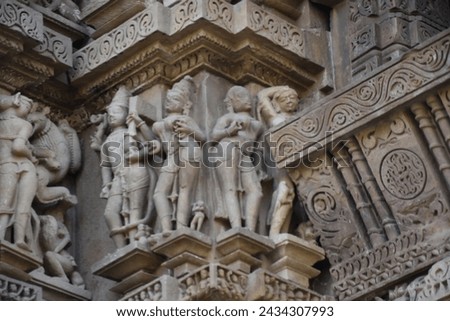 Vishwanath temple at Khajuraho in India Royalty-Free Stock Photo #2434307993