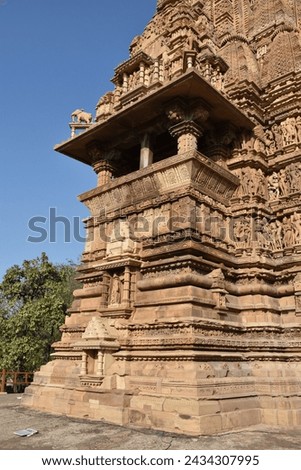 Vishwanath temple at Khajuraho in India Royalty-Free Stock Photo #2434307995