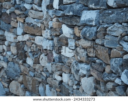 stone wall with various textures