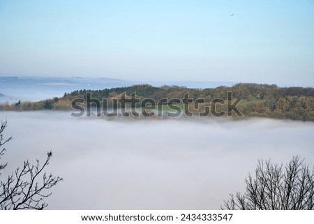 Cloud inversion in a Derbyshire valley Royalty-Free Stock Photo #2434333547