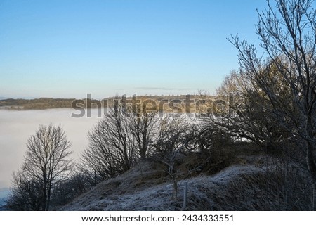 Cloud inversion in a Derbyshire valley Royalty-Free Stock Photo #2434333551