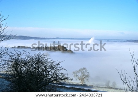 Cloud inversion in a Derbyshire valley Royalty-Free Stock Photo #2434333721