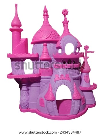 photo of frozen castle toy with white background