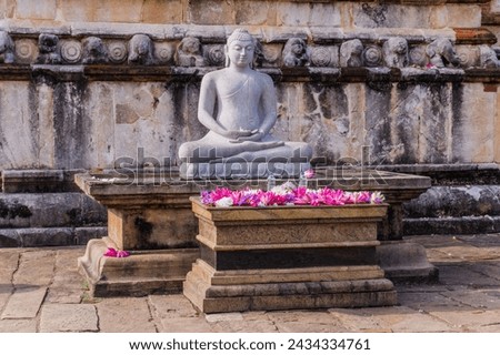 Happy Buddha Purnima, Lord buddha statue in Anuradhapura, Sri Lanka