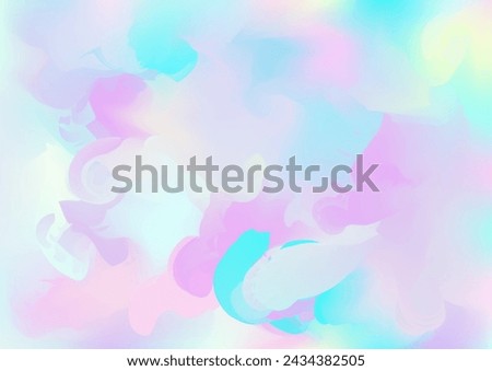 Holograph Minimal Banner. Rainbow Overlay Hologram Cover. Pearlescent Holographic Fluid Girlie Horizontal Wallpaper Unfocused Girlie Foil Holo Teal. Neon Paper Overlay, 80s, 90s Music Background
