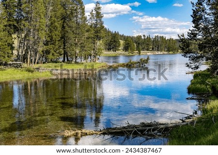 River in Yellowstone park, Wyoming... Royalty-Free Stock Photo #2434387467
