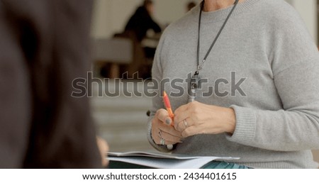 Personal coaching or life coaching process. Woman trained coach works with an individual to help set and achieve personal or professional goals, create positive changes in life. Group meeting in cafe. Royalty-Free Stock Photo #2434401615