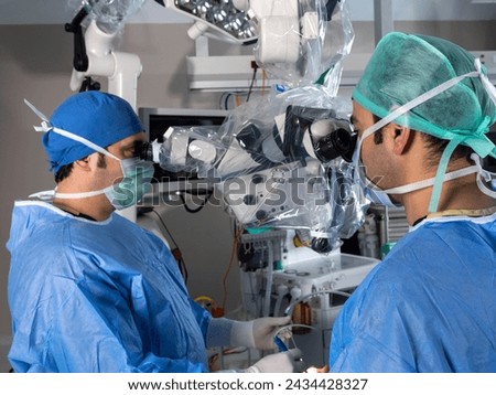 in neurosurgery surgery, neurosurgeons operate with microscopes with high imaging technology, O-arm navigation system in spine surgery. Stereotactic Imaging in Deep Brain Stimulation Surgery

