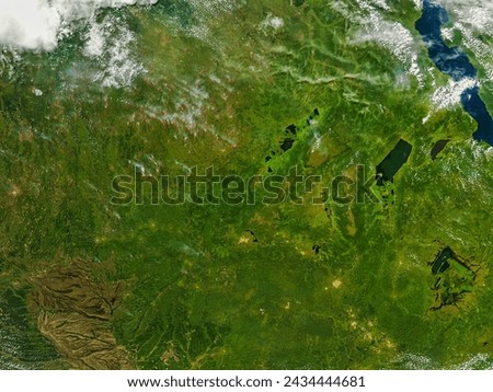 Central Africa. Central Africa. Elements of this image furnished by NASA. Royalty-Free Stock Photo #2434444681