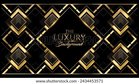 Black and Gold Award Background. Creative Concept Template. Classy Premium Wedding Card. Grand Luxury Decorative Banner for Wedding and Birthday. Premium Congratulations Card. Event Invitation.