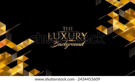 Black and Gold Abstract Luxury Background. Modern Minimal Premium Design Template. Amazing Welcome Invite. Grand Celebration Banner for Birthday and Anniversary. Elegant Decorative Layout Template. 