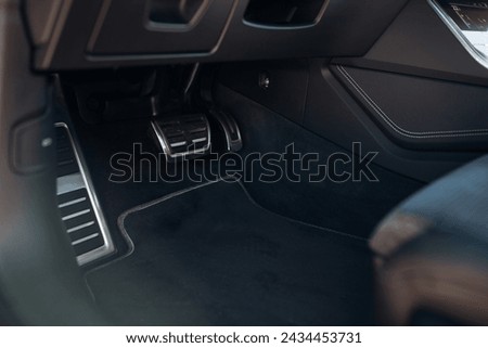 Brake and accelerator pedal of automatic transmission car Royalty-Free Stock Photo #2434453731