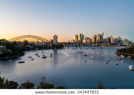 Sydney Sunrise at Waverton, Sydney, Australia Royalty-Free Stock Photo #243447832