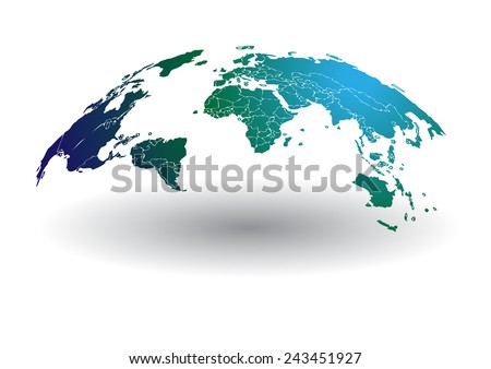  World map vector drawing lines for background and text,All elements are separated in editable layers clearly labeled. Vector EPS10,Abstract computer graphic World map .
