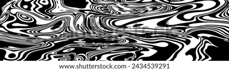 Twirl swirl vector background. Abstract geometric striped ripple texture. Marble or wood texture pattern. Trendy horizontal trippy y2k style banner. Psychedelic aesthetic twisted backdrop in 60s style