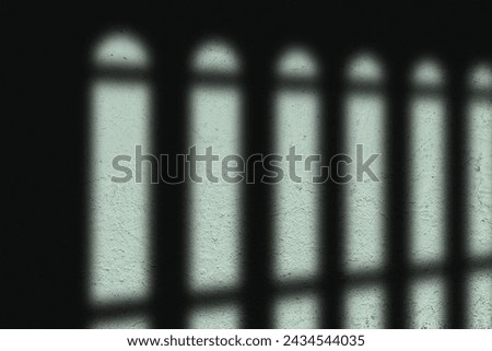 Abstract windows falling shadow on concret background wall. Transparent blurry shadow of window of morning sun light.
