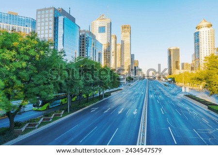  Skyline and Expressway of Urban Buildings in Beijing, China