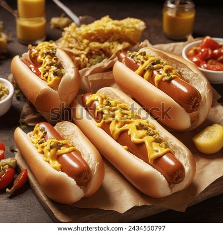 A picture of a delicious American hot dog