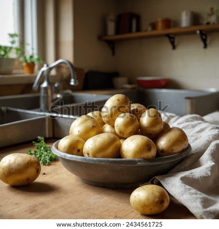 a picture of fresh potatoes