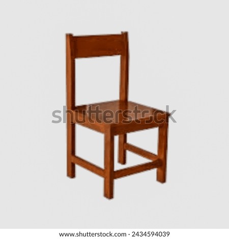 a brown wooden chair with a traditional Indonesian model