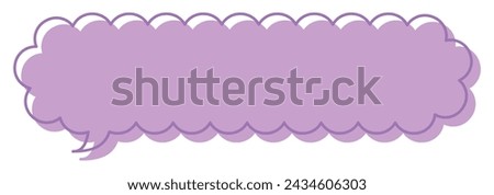 Vector illustration of Speech bubbles 11 [line and fill (purple)]