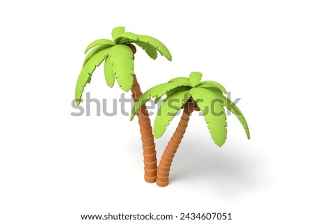 3d rendering of a palm tree on a white background
