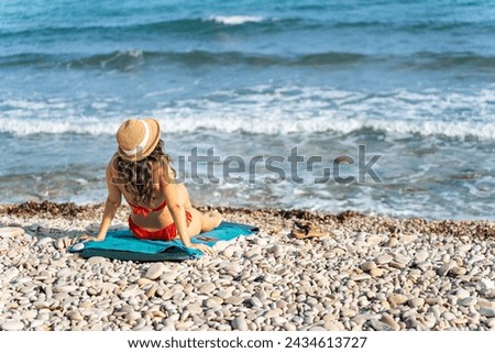 Summer vacation on the beach. Reduce stress. Recharging batteries.
