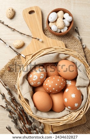 Spring holiday - Easter, concept of Easter with willow