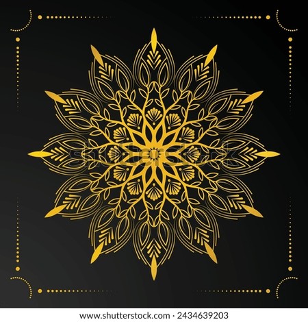 elegant background with a golden mandala design