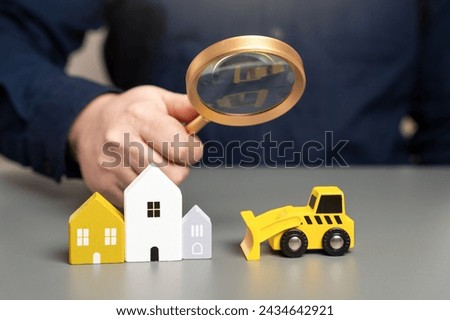 Study of the legality of demolition of buildings. An innovative approach to the old housing stock. Compensation assessment. Decision on demolition or reconstruction of old buildings. Royalty-Free Stock Photo #2434642921