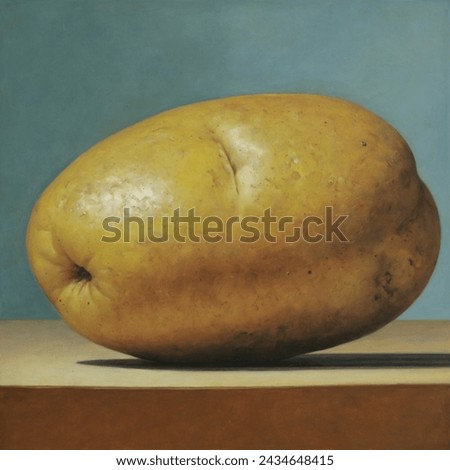 Picture of potato on the table