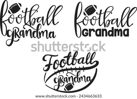 Football grandma, american football, football love, football family vector illustration file