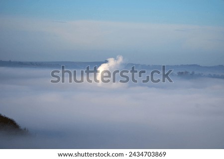 Cloud inversion in a Derbyshire valley Royalty-Free Stock Photo #2434703869