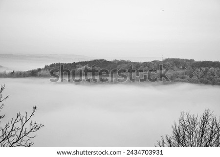 Cloud inversion in a Derbyshire valley Royalty-Free Stock Photo #2434703931