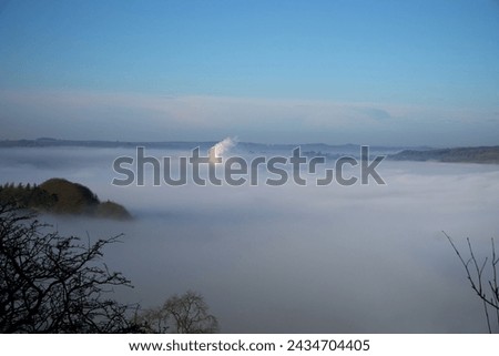 Cloud inversion in a Derbyshire valley Royalty-Free Stock Photo #2434704405