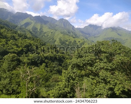February 11, 2024 East Java, Indonesia Beautiful mountain scenery


