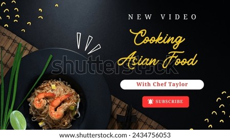Tempting vlog cooking food YouTube thumbnails. Perfect for foodies and cooking enthusiasts, enhancing channel visibility. Royalty-Free Stock Photo #2434756053