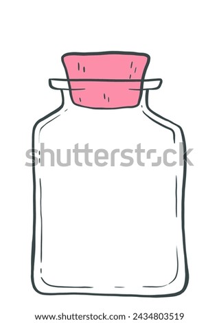 vintage empty jar with cork isolated clip art