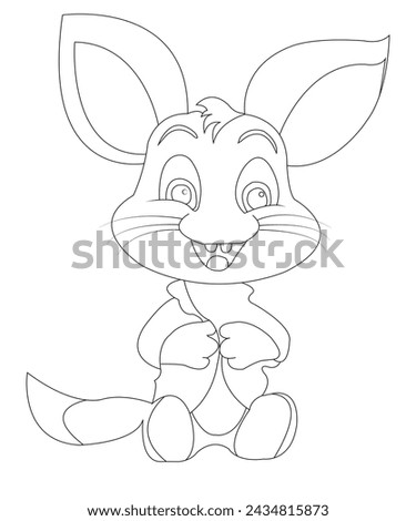 Easter coloring book page for kids