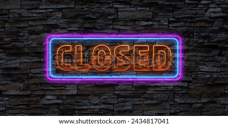 Sorry We are CLOSED neon text vector design template. Now Open neon logo, light banner design element colorful modern design trend, night bright advertising, bright sign. Vector illustration.