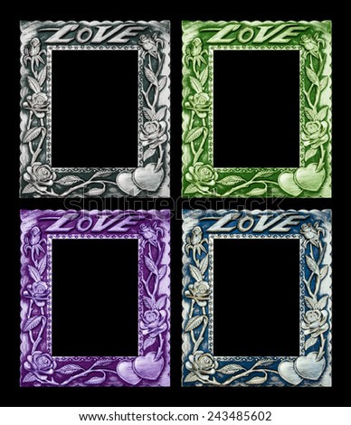 picture frame Isolated on black background