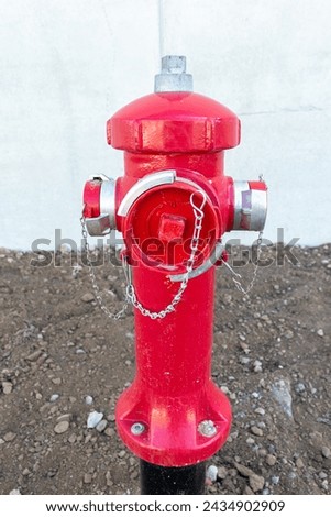Red hydrant, hydrant fire detail prevention system, A closeup to a red fire hydrant water pipe



