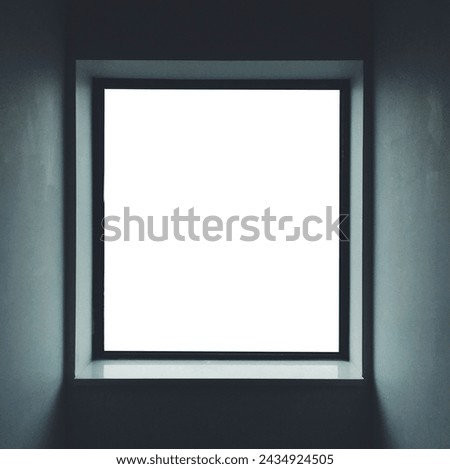 Mock-up frame empty screen front view.hand holding the frame with blank screen.Realistic frame mockup. Isolated picture frame mockup template 