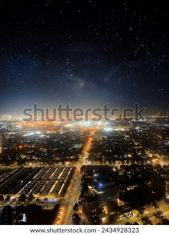 The beautiful nigh time view of the Melbourne city. Royalty-Free Stock Photo #2434928323