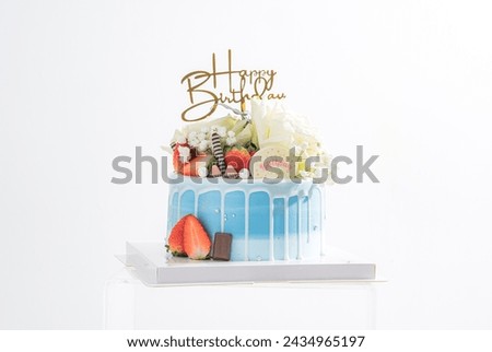 birthday cake with candles food anniversary concept cover banner background.