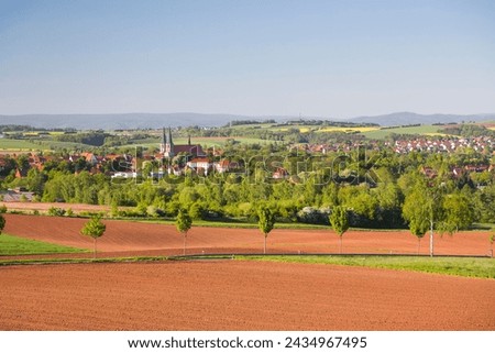 City view with church St. Cyriakus, Duderstadt, Lower Saxony, Germany Royalty-Free Stock Photo #2434967495