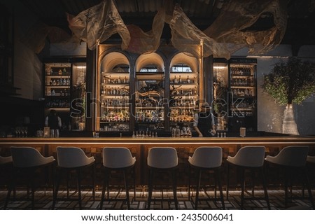 deluxe city cocktail bar experience Royalty-Free Stock Photo #2435006041
