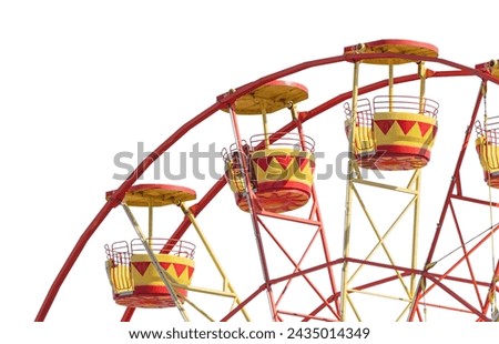 Ferris wheel in the summer morning on White Background Royalty-Free Stock Photo #2435014349